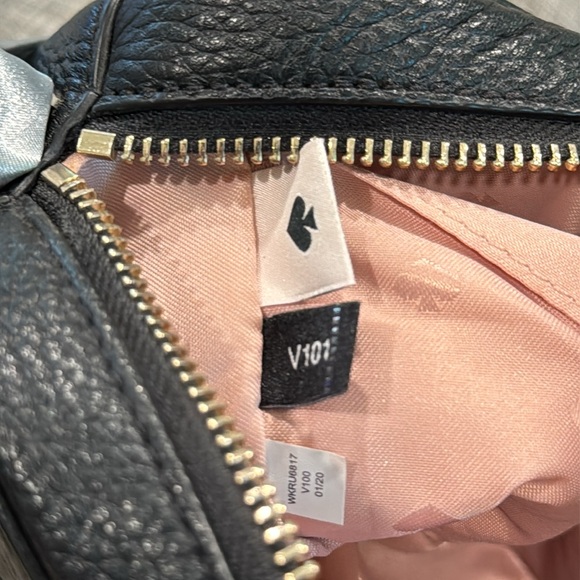 Kate Spade Bag Black Pebbled Leather Logo Camera Bag Crossbody Bag - Picture 13 of 17